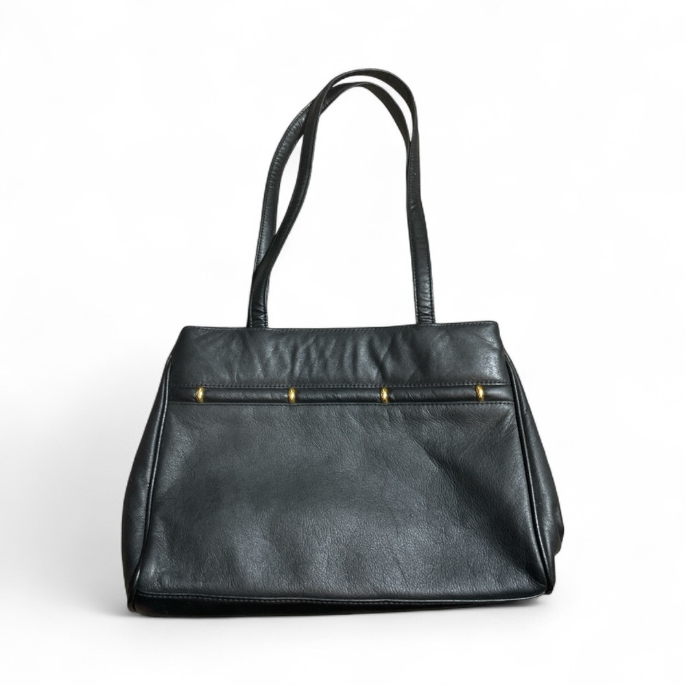 C11- Genuine Leather Elegant Black Vintage Leather Tote Bag